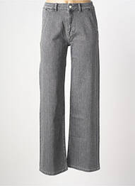 Jeans coupe large stretch taille normale gris REIKO femme