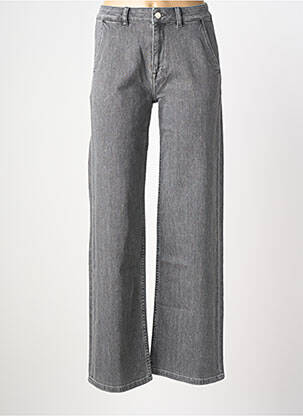 Jeans coupe large stretch taille normale gris REIKO femme