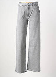 Jeans coupe large stretch taille normale gris clair REIKO femme