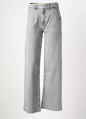 Jeans coupe large stretch taille normale gris clair REIKO femme