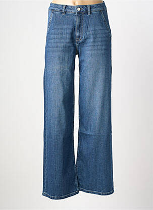 Jeans coupe large stretch taille normale bleu REIKO femme