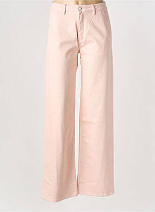 Jeans coupe large taille haute taille haute rose REIKO femme