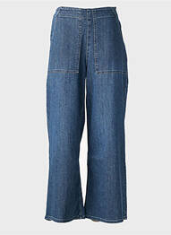 Jeans coupe large stretch taille haute bleu REIKO femme