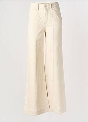 Jean coupe flare taille haute taille haute beige REIKO femme