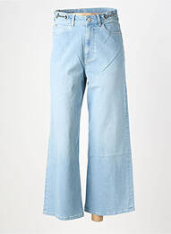 Jeans coupe large stretch taille haute bleu REIKO femme