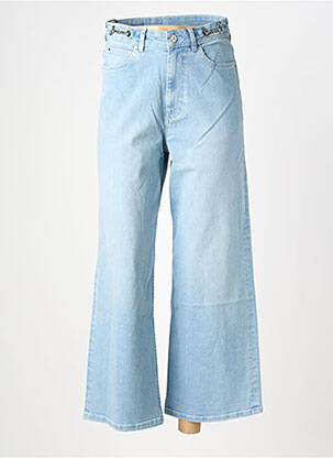 Jeans coupe large stretch taille haute bleu REIKO femme