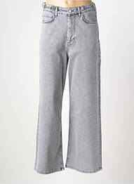 Jeans coupe large stretch taille haute gris REIKO femme