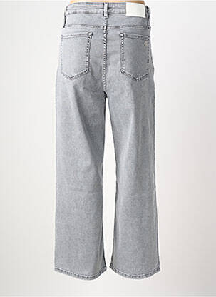 Jeans coupe large stretch taille haute gris REIKO femme