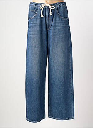 Jeans coupe large stretch taille normale bleu REIKO femme