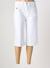 Bermuda taille haute taille haute blanc REIKO femme
