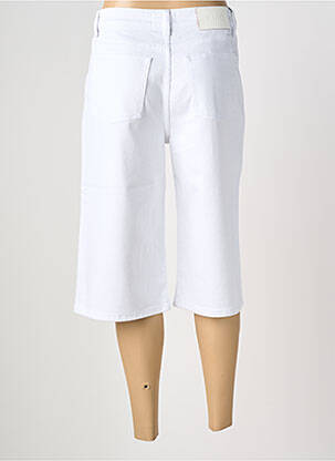 Bermuda taille haute taille haute blanc REIKO femme