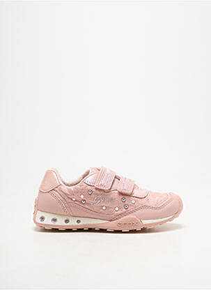 Baskets tissage satiné bout rond rose GEOX fille