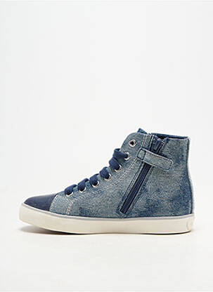 Baskets semelle amovible bout rond bleu GEOX fille