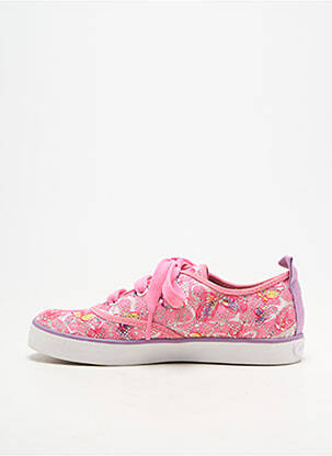 Baskets impression bout rond rose GEOX fille