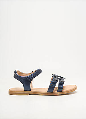 Sandales/nu pieds tissage satiné chiquet bleu GEOX fille