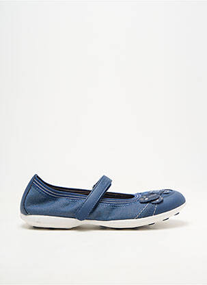 Ballerines tissage satiné bout rond bleu GEOX fille