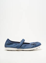 Ballerines tissage satiné bout rond bleu GEOX fille