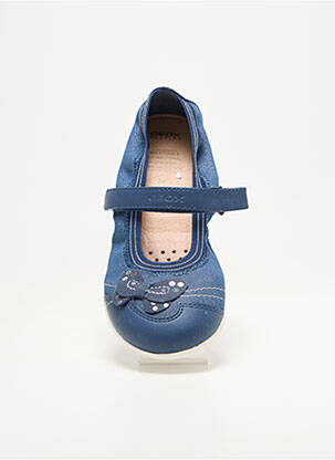 Ballerines tissage satiné bout rond bleu GEOX fille