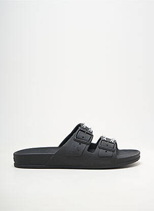 Mules/sabots tissage satiné talon plat jusqu'à 3cm noir CACATOÈS femme