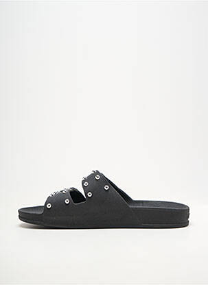Mules/sabots tissage satiné talon plat jusqu'à 3cm noir CACATOÈS femme