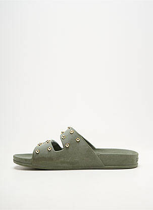 Mules/sabots tissage satiné talon plat jusqu'à 3cm vert CACATOÈS femme