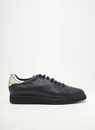 Baskets tissage satiné talon plat jusqu'à 3cm noir GEOX femme