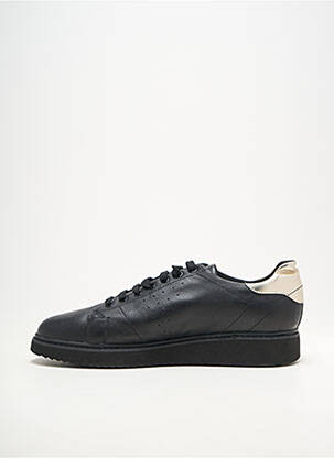 Baskets tissage satiné talon plat jusqu'à 3cm noir GEOX femme