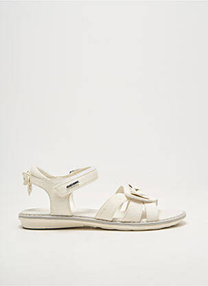 Sandales/nu pieds fermeture scratch bout ouvert beige GEOX fille