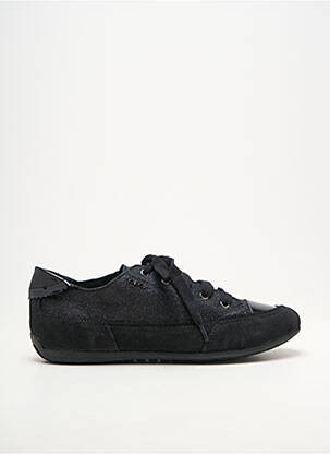 Baskets tissage satiné talon plat jusqu'à 3cm noir GEOX femme