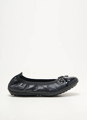 Ballerines tissage satiné bout rond noir GEOX fille