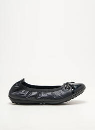 Ballerines tissage satiné bout rond noir GEOX fille