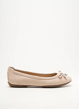 Ballerines bout rond talon plat jusqu'à 3cm beige GEOX femme
