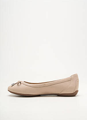 Ballerines bout rond talon plat jusqu'à 3cm beige GEOX femme