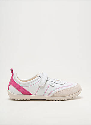 Baskets fermeture scratch bout rond rose GEOX fille