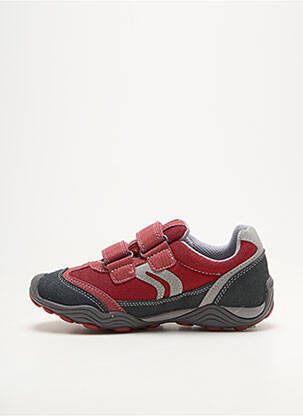 Baskets semelle amovible bout rond rouge GEOX garçon
