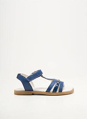 Sandales/nu pieds tissage satiné chiquet bleu GEOX fille