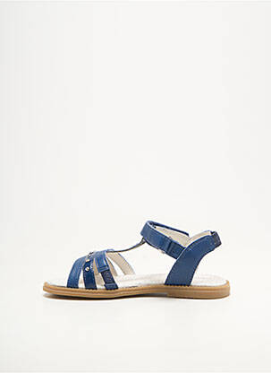 Sandales/nu pieds tissage satiné chiquet bleu GEOX fille