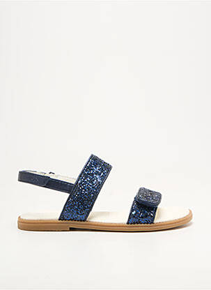 Sandales/nu pieds tissage tissage pailleté chiquet bleu GEOX fille