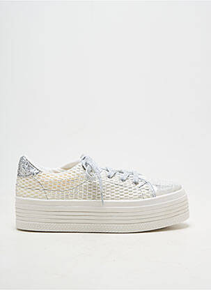 Baskets fermeture lacets bout rond argent REQINS fille
