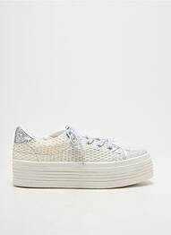 Baskets fermeture lacets bout rond argent REQINS fille