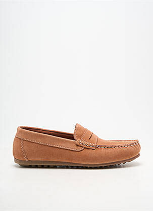 Mocassins bout rond talon plat jusqu'à 3cm marron REQINS femme