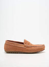 Mocassins bout rond talon plat jusqu'à 3cm marron REQINS femme