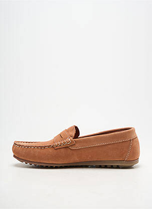 Mocassins bout rond talon plat jusqu'à 3cm marron REQINS femme
