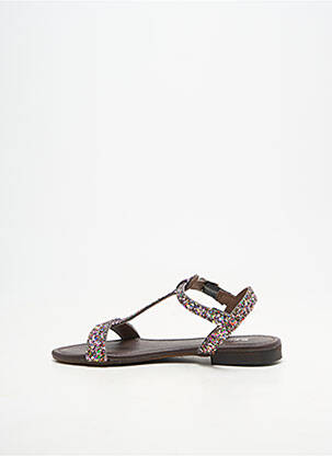 Sandales/nu pieds tissage tissage pailleté chiquet argent REQINS fille
