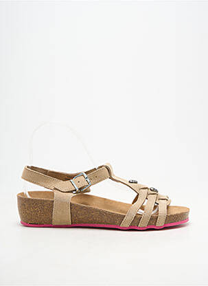 Sandales/nu pieds fermeture boucle(s) talon de 4 à 6cm beige REQINS femme