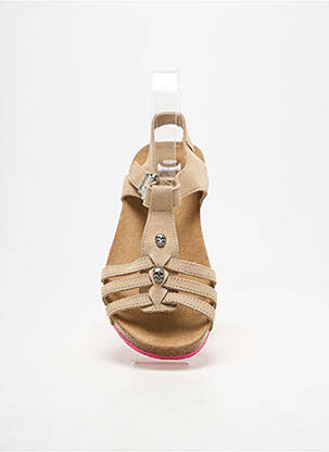 Sandales/nu pieds fermeture boucle(s) talon de 4 à 6cm beige REQINS femme