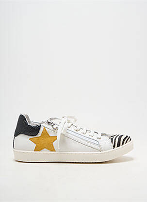 Baskets bout rond bout rond blanc REQINS fille
