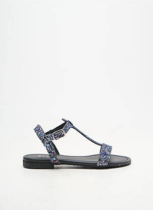 Sandales/nu pieds tissage tissage pailleté chiquet bleu REQINS fille