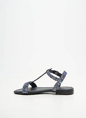 Sandales/nu pieds tissage tissage pailleté chiquet bleu REQINS fille