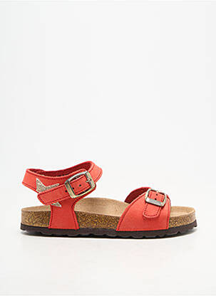 Sandales/nu pieds tissage tissage pailleté bout ouvert rouge REQINS fille